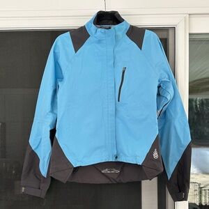 Novara Blue and Black cycling  raincoat/ windbreaker Jacket medium
